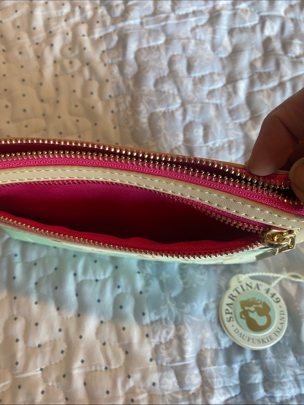 Spartina 449 Florida/Gulf of Mexico Print Wristlet Clutch - NWOT - Picture 8 of 9